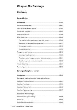 DMG Chapter 86 - Earnings
