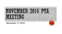 November Meeting Agenda