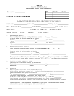 FORM 3 University of California, Davis Environmental Health