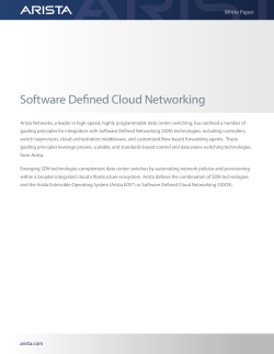 Software Defined Cloud Networking