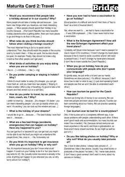 Maturita Card 2: Travel - Bridge