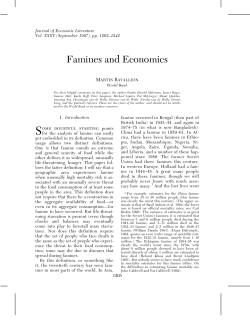 Famines and Economics