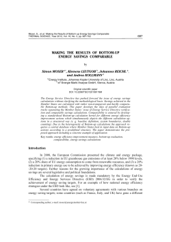 Making the results of bottom-up energy savings