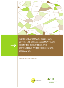 indirect land use change (iluc) within life cycle assessment (lca