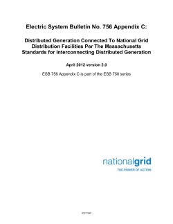 Supplement to Specifications for Electrical Installations
