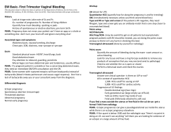 EM Basic- First Trimester Vaginal Bleeding