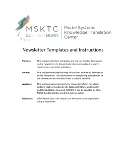 Newsletter Template and Instructions