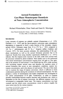 Aerosol Formation in Gas-Phase Monoterpene