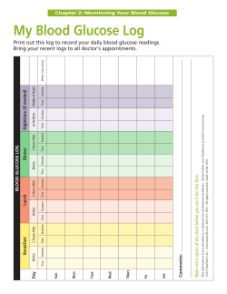 My Blood Glucose Log