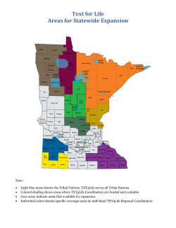 Areas for Statewide Expansion