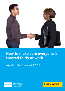 ISL105 11 The Equality Act Employment EasyRead