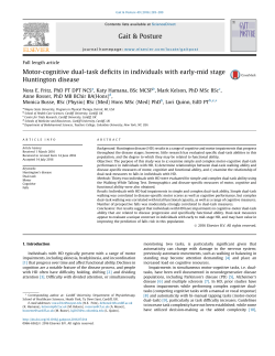 Motor-cognitive dual-task deficits in individuals with early