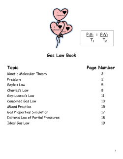 Combined Gas Law
