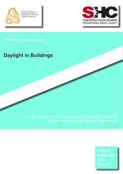 Daylight in Buildings - IEA-EBC