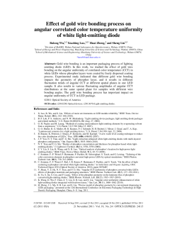 Effect of gold wire bonding process on angular