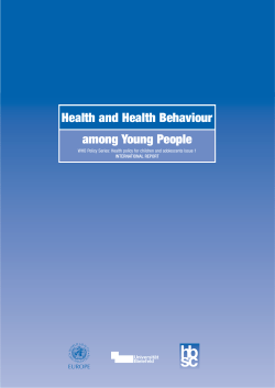 Health and health behaviour among young people