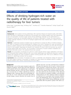 Effects of drinking hydrogen-rich water on the quality of life of