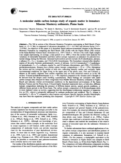 A molecular stable carbon isotope study of organic matter in