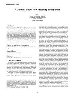 A General Model for Clustering Binary Data
