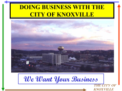 City of Knoxville Government Panel Slides