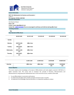 MAT1101 - East West University