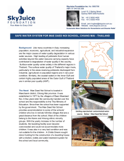 thailand - SkyJuice Foundation