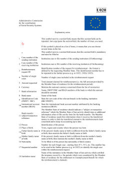 Explanatory notes U020