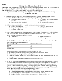 Biology End of Course Exam Review
