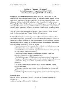 Phil 110 Critical Thinking (Montellanos) (S 2015)