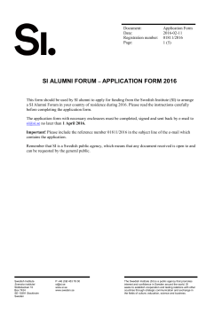 si alumni forum &ndash; application form 2016