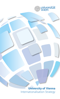 University of Vienna Internationalisation Strategy