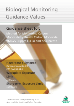 Carbon Monoxide - Health and Safety Laboratory
