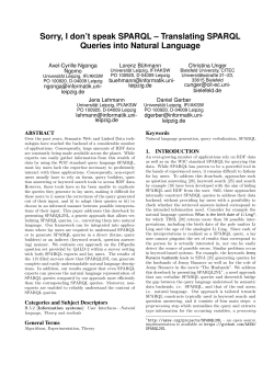 Sorry, I don`t speak SPARQL &ndash; Translating