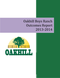 Outcomes Report - Oak Hill Boys Ranch