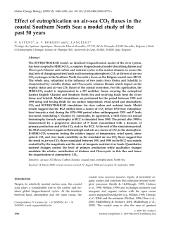 Effect of eutrophication on air&ndash;sea CO2 fluxes in the coastal