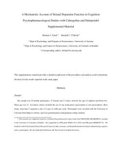 A Mechanistic Account of Striatal Dopamine Function in Cognition