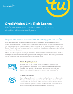 CreditVision Link Risk Scores