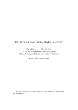 The Economics of Pricing Radio Spectrum