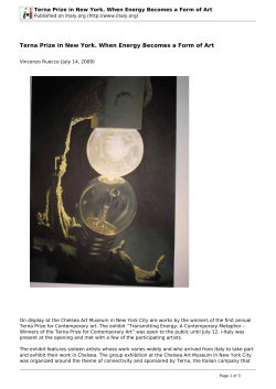 Terna Prize in New York. When Energy Becomes a Form of Art - i