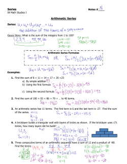 Arithmetic Series