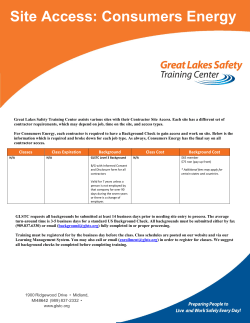 Site Access: Consumers Energy - Great Lakes Safety Training Center