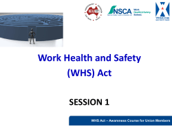 The role of Health and Safety Representatives