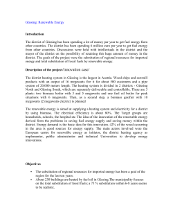 Analysis of the present situation of G&uuml;ssing Renewable Energy