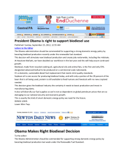 Published Letters to the Editor Praising 2013 Volume Increase