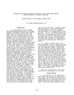 upstream noise and bit-error rate analysis of an operational one