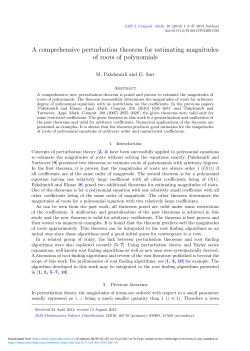 A comprehensive perturbation theorem for estimating magnitudes of
