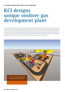 KCI designs unique onshore gas development plant