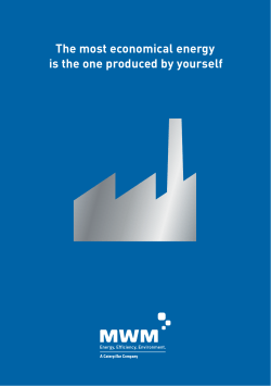 The most economical energy is the one produced by yourself