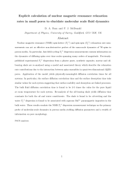 Explicit calculation of nuclear magnetic resonance relaxation rates