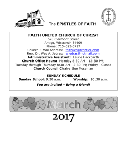 March 2017 Epistle - Faith United Church of Christ